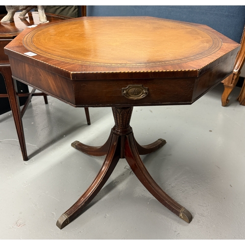 57 - Regency style drum table - Approx. W76cm H72cm D76cm