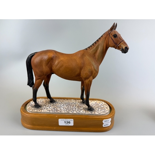 126 - Royal Worcester L/E figurine Arkle modelled by Doris Lindner with C.O.A - Approx. L27cm H27cm D10cm