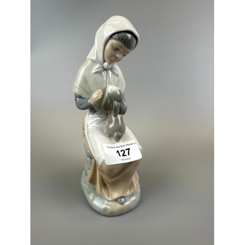 127 - Collection of ceramic figurines to include Royal Worcester & Lladro