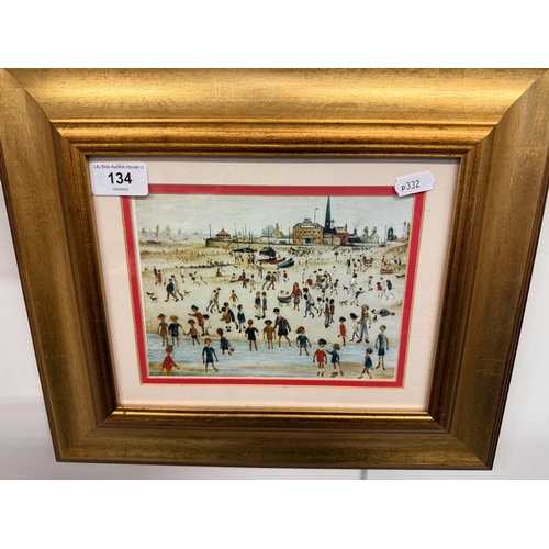 134 - 2 LS Lowry prints