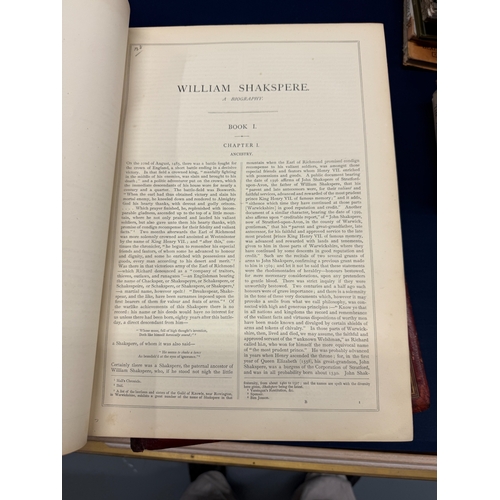 179 - 2 volumes - Imperial Shakespeare 19thC. in full red calf leather