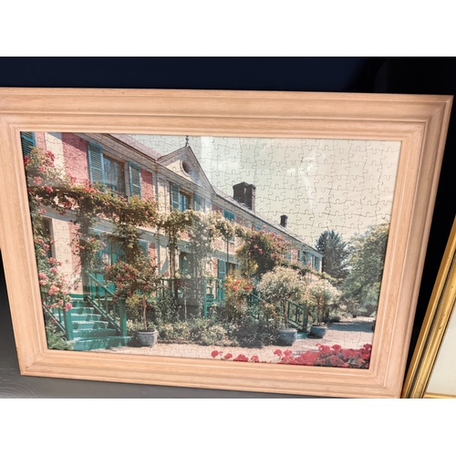 191 - 2 Framed jigsaw puzzles