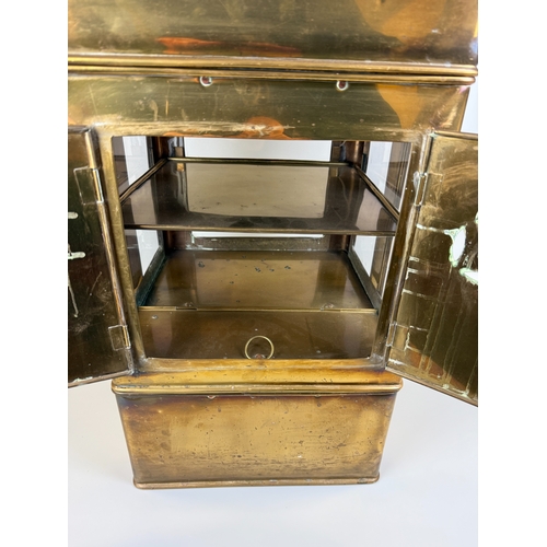 212 - Asian brass street vendors warming oven - Approx. W53cm H72cm D33cm