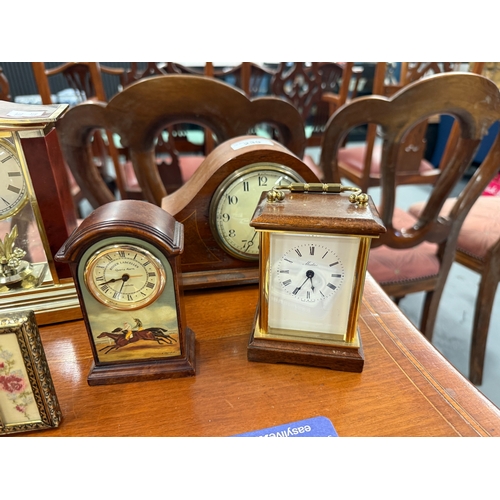 239 - Collection of mantel clocks etc.