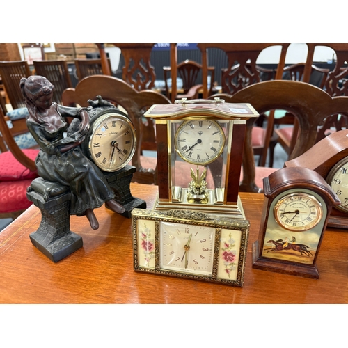 239 - Collection of mantel clocks etc.