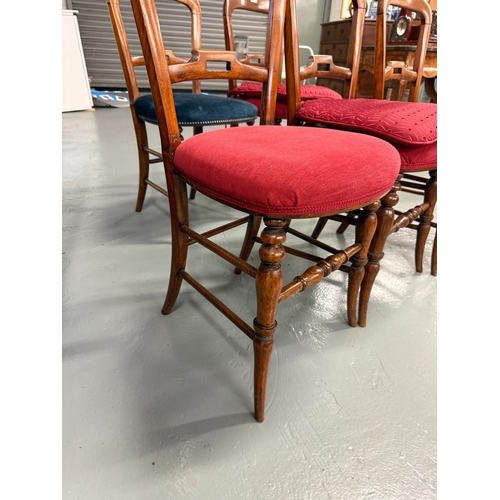 248 - Set of 5 antique bar back dining chairs