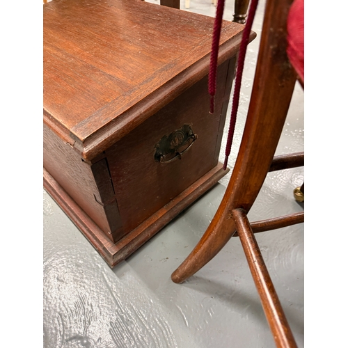 250 - Wooden coal bucket - Approx. W50cm H35cm D34cm