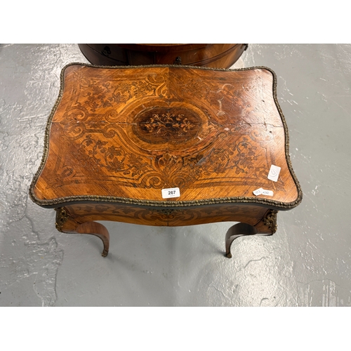 267 - Fine french antique marquetry work table with ormolu mounts - Approx. W58cm H72cm D41cm