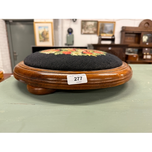 277 - Tapestry topped footstool