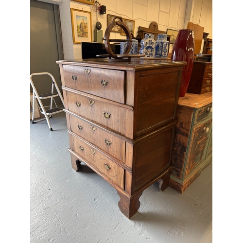 282 - Antique split chest of 4 drawers 18thC. - Approx. W87cm H103cm D50cm