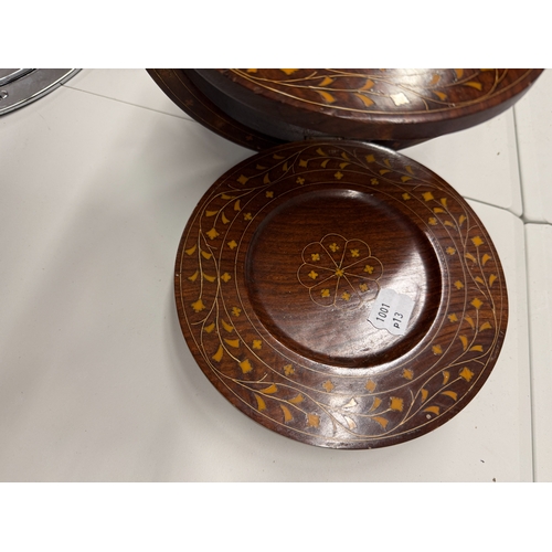 283 - Inlaid cake stand