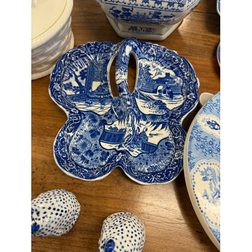 291 - Collection of mostly blue & white china