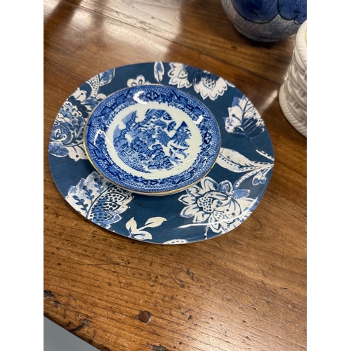 291 - Collection of mostly blue & white china