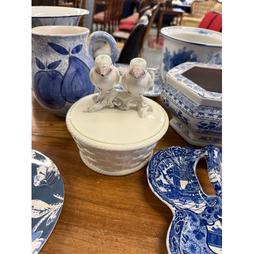 291 - Collection of mostly blue & white china