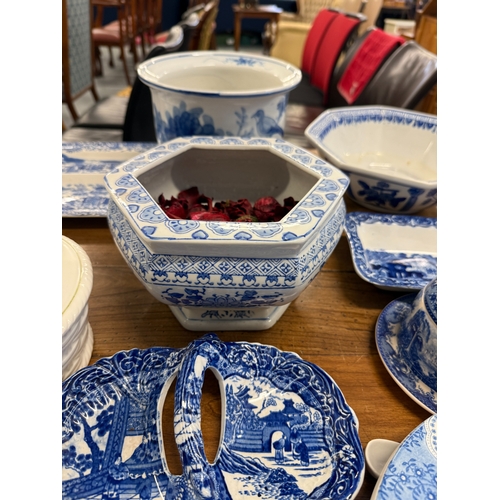 291 - Collection of mostly blue & white china