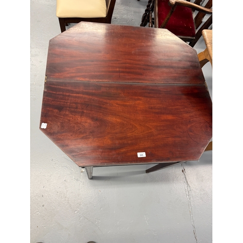 295 - Antique mahogany tea table - Approx. W90cm H71cm D88cm