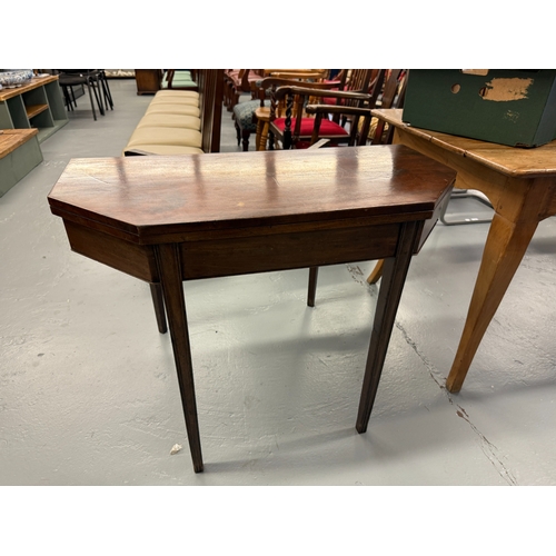 295 - Antique mahogany tea table - Approx. W90cm H71cm D88cm