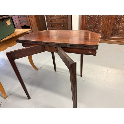 295 - Antique mahogany tea table - Approx. W90cm H71cm D88cm