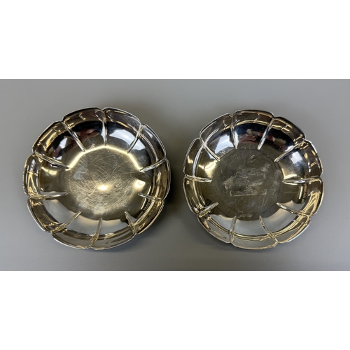 4 - Pair of hallmarked silver dishes - Approx 191g