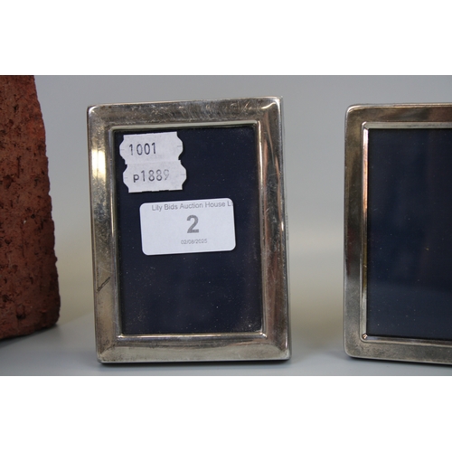 2 - 2 Small Hallmarked Silver Photo Frames