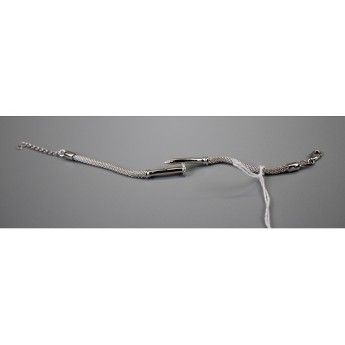 34 - Silver Nail Bracelet