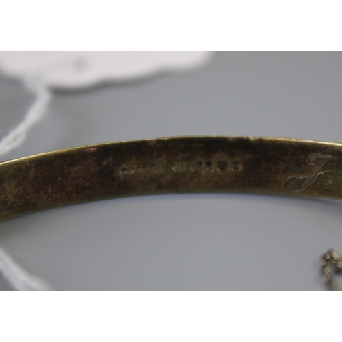 39 - 22ct Gold on Silver Bangle - Approx 20.8g
