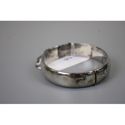 51 - Silver Bangle Approx. Weight 29.8g