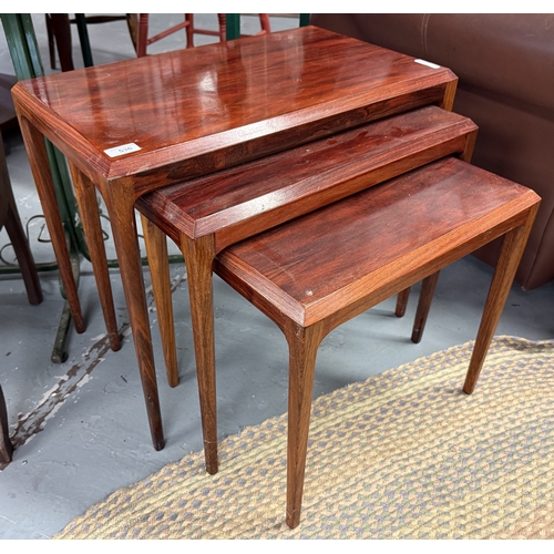 Danish Midcentury Nest of Tables by Johannes Anderson for Silkeborg Circa 1960