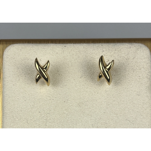 Pair of 18ct Gold Stud Earrings - Approx. W 3.9g