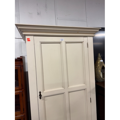 517 - Painted Wardrobe with Drawer to Base Approx. W 87cm D 63cm H 201cm