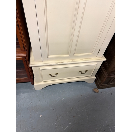 517 - Painted Wardrobe with Drawer to Base Approx. W 87cm D 63cm H 201cm