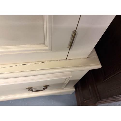 517 - Painted Wardrobe with Drawer to Base Approx. W 87cm D 63cm H 201cm