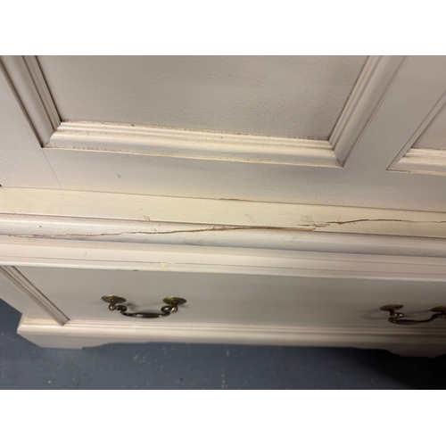 517 - Painted Wardrobe with Drawer to Base Approx. W 87cm D 63cm H 201cm