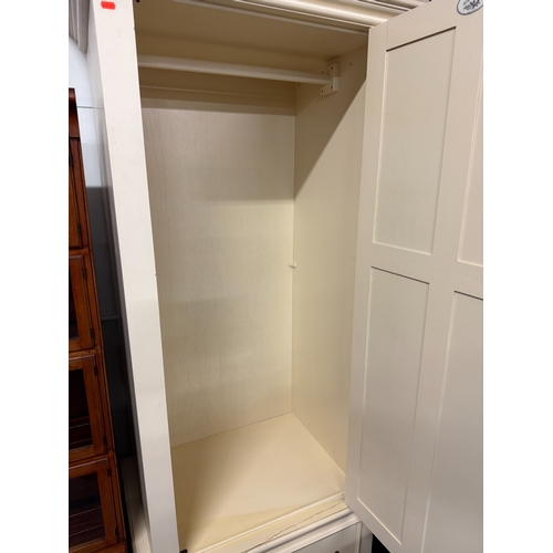 517 - Painted Wardrobe with Drawer to Base Approx. W 87cm D 63cm H 201cm