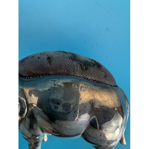 Hallmarked Silver Pin Cushion in the form of an Elephant Approx. Gross ...