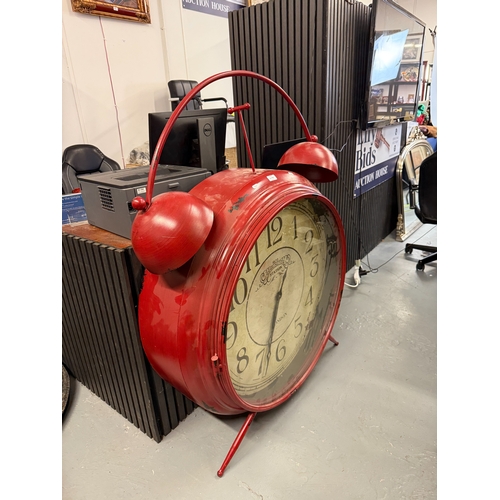 Large Novelty Clock In The Form of An Alarm Clock Approx. H 123cm