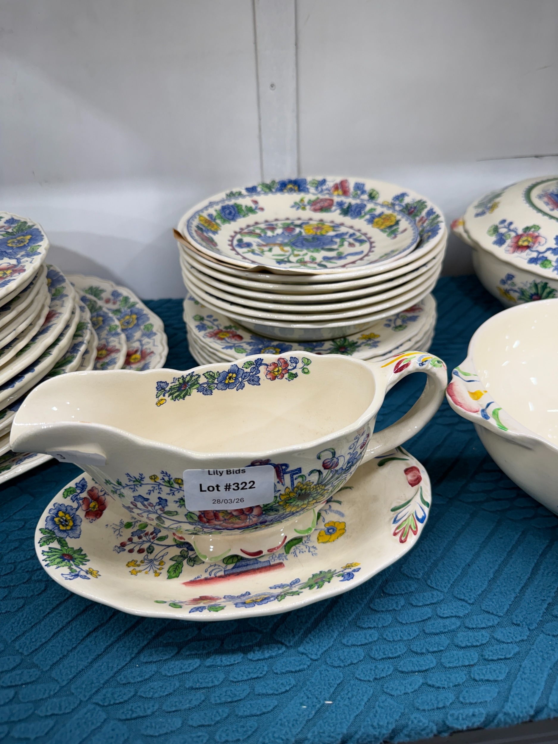 Collection Of Masons Ironstone Strathmore Pattern