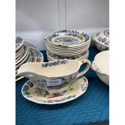 Collection Of Masons Ironstone Strathmore Pattern
