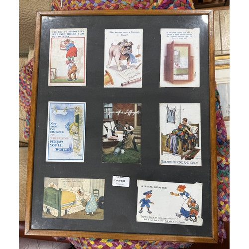 Framed Vintage Comical Postcodes