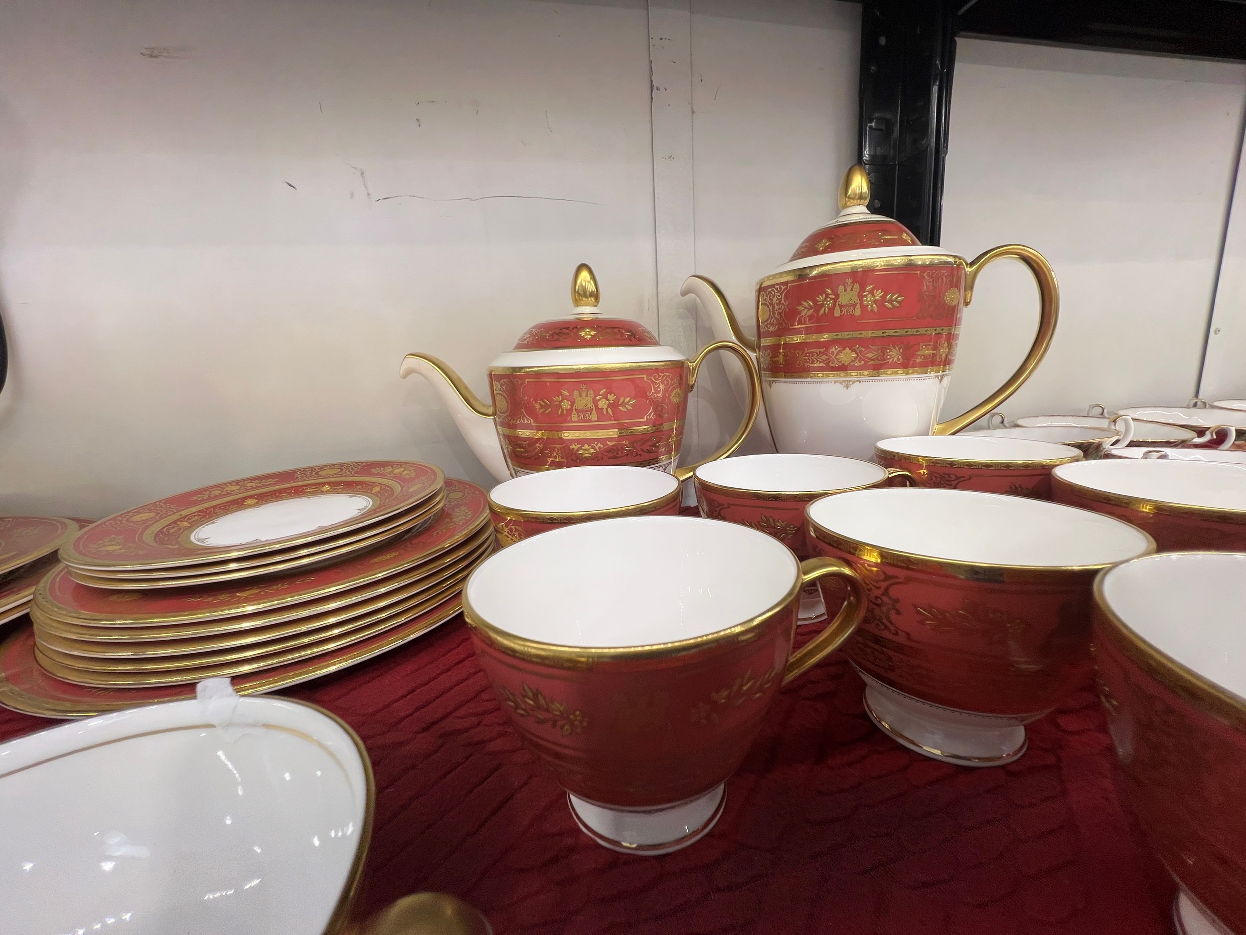 Collection Of Minton Bone China In The Argyle Pattern (H5310) Featuring ...