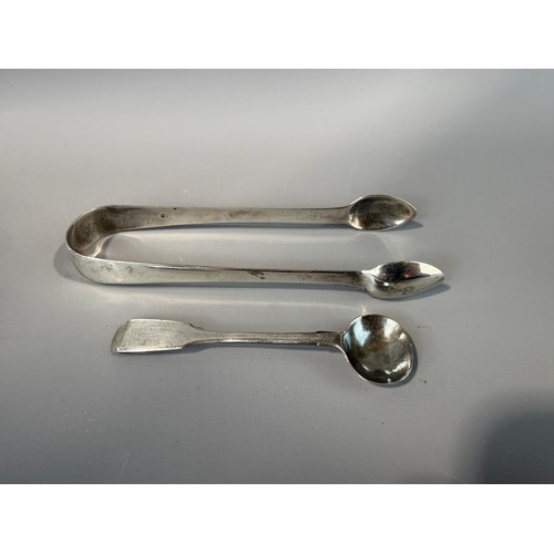 1 - Hallmarked Silver Sugar Nips together with Hallmarked Silver Spoon Approx Weight 47.4.g