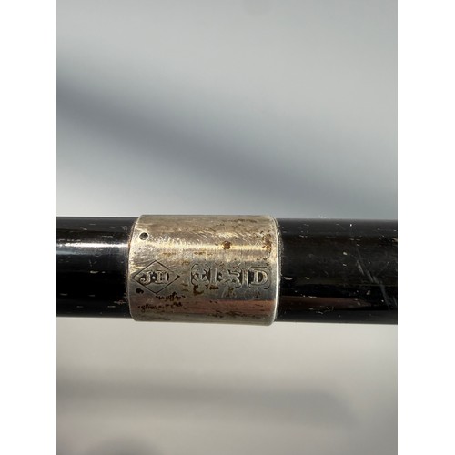 10 - Hallmarked Silver and Ebony Conductors Baton