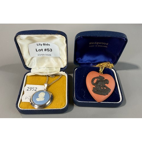 53 - 2 Wedgwood Pendants on Chains