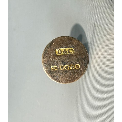 58 - Set of 3 9ct Gold Dress/Shirt Studs in Original Velvet Lined Box Together with another 9ct Gold Stud... 
