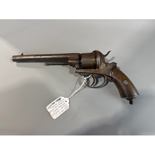 122 - 19thC. Belgian ELG stamped 10mm double action Military 6-shot pinfire revolver