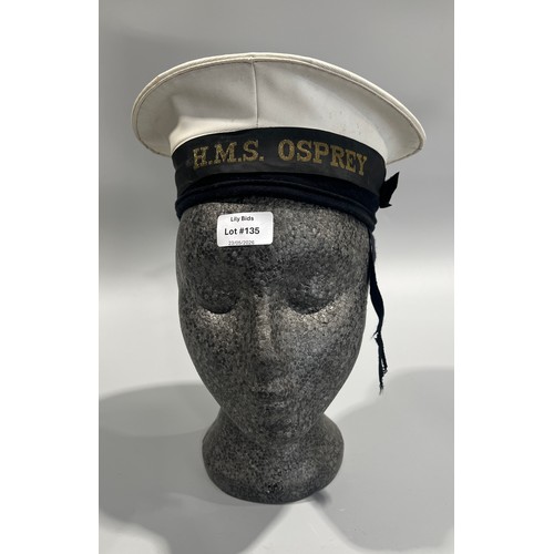 135 - Royal Navy Cap together with a Collection of Cap Tallies