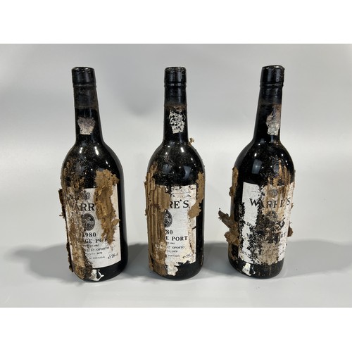 167 - Three Bottles Of Warre's Vintage port 1980