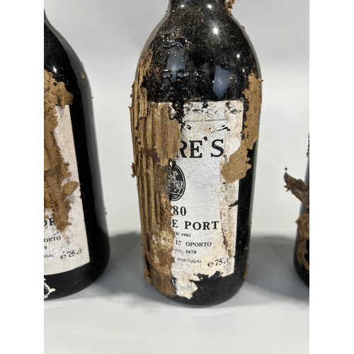 167 - Three Bottles Of Warre's Vintage port 1980