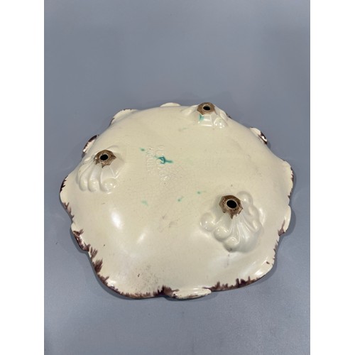 176 - Vintage Jasba German Majolica Ceramic Fruit Bowl Featuring A Marble Pattern With Scalloped Edges&nbs... 