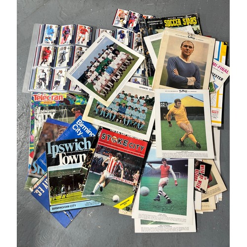 Collection of Football Programmes, Cards Etc